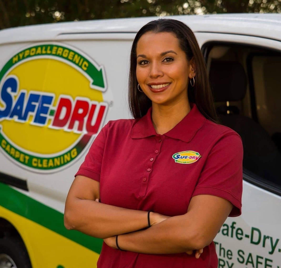 Safe-Dry carpet cleaning technician at work